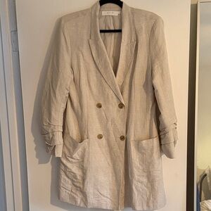 Astr the label Cream Double-Breasted Blazer Dress